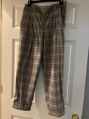 LOFT plaid women’s work trouser, size medium